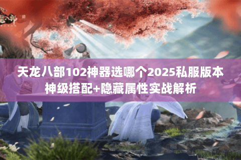 天龙八部102神器选哪个2025私服版本神级搭配+隐藏属性实战解析 天龙八部102神器选哪个2025私服版本神级搭配+隐藏属性实战解析
