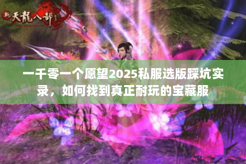 一千零一个愿望2025私服选版踩坑实录,如何找到真正耐玩的宝藏服 一千零一个愿望2025私服选版踩坑实录,如何找到真正耐玩的宝藏服