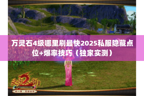 万灵石4级哪里刷最快2025私服隐藏点位+爆率技巧(独家实测) 万灵石4级哪里刷最快2025私服隐藏点位+爆率技巧(独家实测)