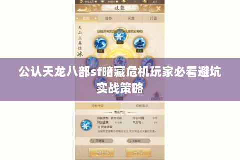 公认天龙八部sf暗藏危机玩家必看避坑实战策略