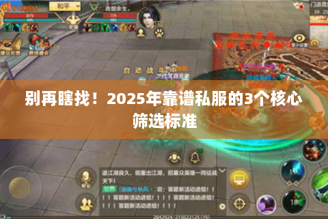 别再瞎找!2025年靠谱私服的3个核心筛选标准 别再瞎找!2025年靠谱私服的3个核心筛选标准