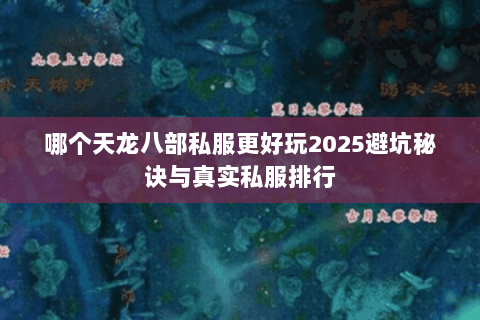 哪个天龙八部私服更好玩2025避坑秘诀与真实私服排行