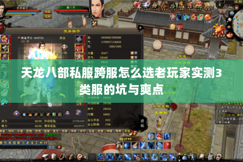 天龙八部私服跨服怎么选老玩家实测3类服的坑与爽点 天龙八部私服跨服怎么选老玩家实测3类服的坑与爽点