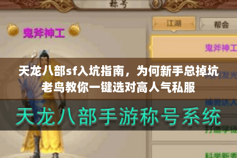 天龙八部sf入坑指南,为何新手总掉坑老鸟教你一键选对高人气私服 天龙八部sf入坑指南,为何新手总掉坑老鸟教你一键选对高人气私服