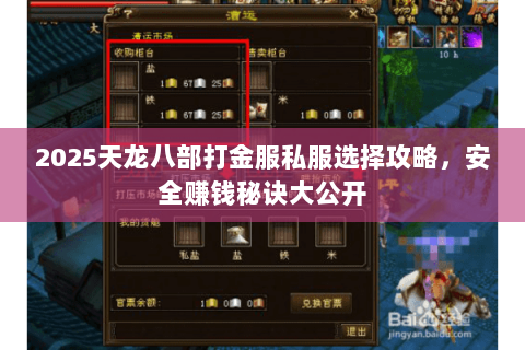 2025天龙八部打金服私服选择攻略,安全赚钱秘诀大公开 2025天龙八部打金服私服选择攻略,安全赚钱秘诀大公开