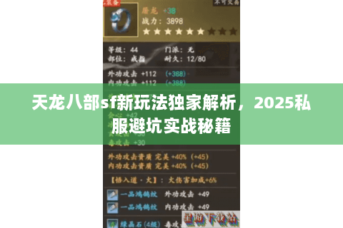 天龙八部sf新玩法独家解析,2025私服避坑实战秘籍 天龙八部sf新玩法独家解析,2025私服避坑实战秘籍