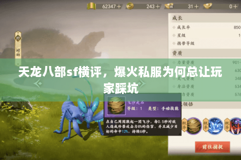 天龙八部sf横评,爆火私服为何总让玩家踩坑 天龙八部sf横评,爆火私服为何总让玩家踩坑