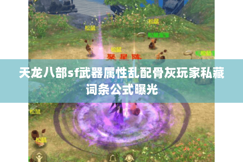 天龙八部sf武器属性乱配骨灰玩家私藏词条公式曝光 天龙八部sf武器属性乱配骨灰玩家私藏词条公式曝光