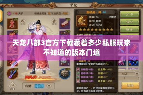 天龙八部3官方下载藏着多少私服玩家不知道的版本门道 天龙八部3官方下载藏着多少私服玩家不知道的版本门道