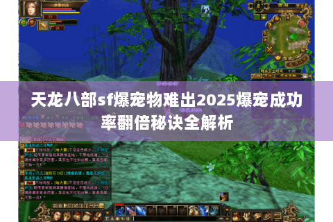 天龙八部sf爆宠物难出2025爆宠成功率翻倍秘诀全解析 天龙八部sf爆宠物难出2025爆宠成功率翻倍秘诀全解析