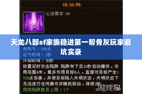 天龙八部sf家族稳进第一帮骨灰玩家避坑实录 天龙八部sf家族稳进第一帮骨灰玩家避坑实录