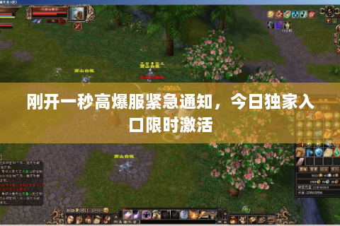 刚开一秒高爆服紧急通知,今日独家入口限时激活 刚开一秒高爆服紧急通知,今日独家入口限时激活