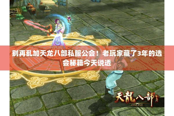 别再乱加天龙八部私服公会！老玩家藏了3年的选会秘籍今天说透