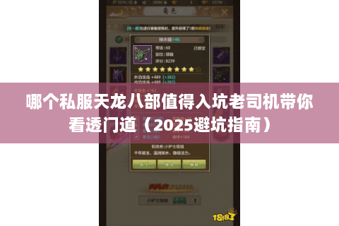 哪个私服天龙八部值得入坑老司机带你看透门道(2025避坑指南) 哪个私服天龙八部值得入坑老司机带你看透门道(2025避坑指南)