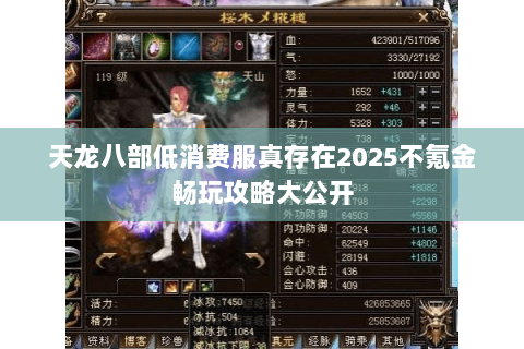 天龙八部低消费服真存在2025不氪金畅玩攻略大公开 天龙八部低消费服真存在2025不氪金畅玩攻略大公开