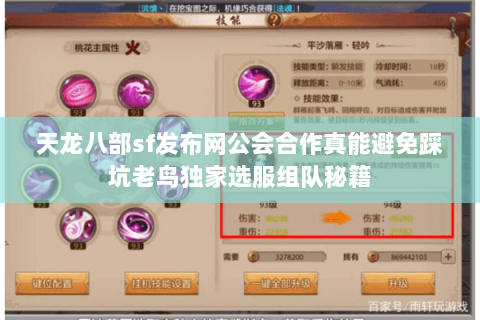 天龙八部sf发布网公会合作真能避免踩坑老鸟独家选服组队秘籍 天龙八部sf发布网公会合作真能避免踩坑老鸟独家选服组队秘籍