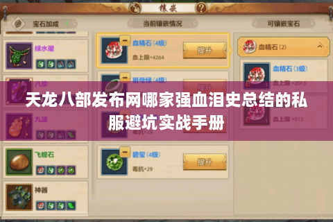 天龙八部发布网哪家强血泪史总结的私服避坑实战手册 天龙八部发布网哪家强血泪史总结的私服避坑实战手册