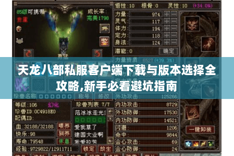 天龙八部私服客户端下载与版本选择全攻略,新手必看避坑指南 天龙八部私服客户端下载与版本选择全攻略,新手必看避坑指南