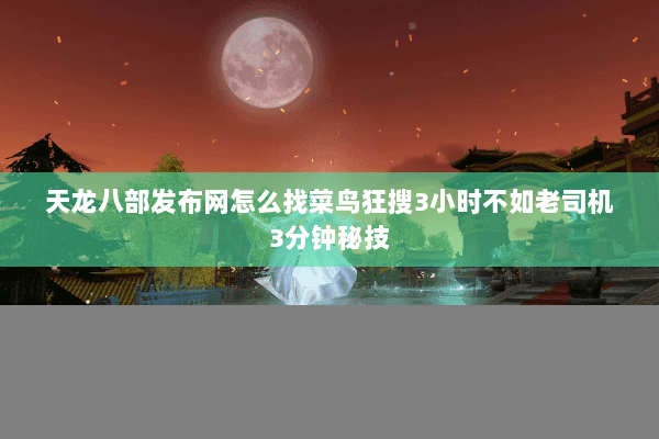 天龙八部发布网怎么找菜鸟狂搜3小时不如老司机3分钟秘技 天龙八部发布网怎么找菜鸟狂搜3小时不如老司机3分钟秘技