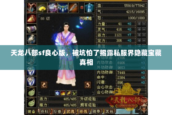 天龙八部sf良心版,被坑怕了揭露私服界隐藏宝藏真相 天龙八部sf良心版,被坑怕了揭露私服界隐藏宝藏真相