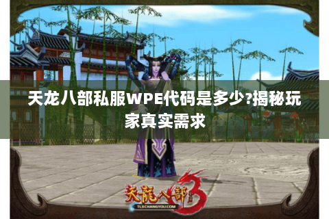 天龙八部私服WPE代码是多少?揭秘玩家真实需求 天龙八部私服WPE代码是多少?揭秘玩家真实需求