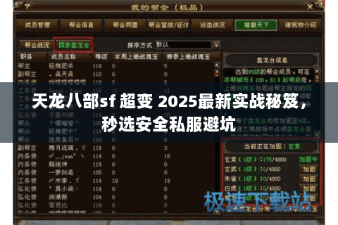 天龙八部sf 超变 2025最新实战秘笈,秒选安全私服避坑 天龙八部sf 超变 2025最新实战秘笈,秒选安全私服避坑