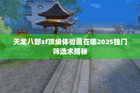天龙八部sf顶级体验藏在哪2025独门筛选术揭秘 天龙八部sf顶级体验藏在哪2025独门筛选术揭秘