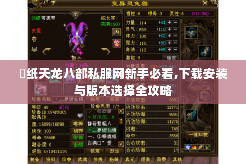 黒纸天龙八部私服网新手必看,下载安装与版本选择全攻略 黒纸天龙八部私服网新手必看,下载安装与版本选择全攻略
