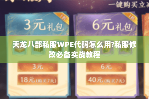 天龙八部私服WPE代码怎么用?私服修改必备实战教程 天龙八部私服WPE代码怎么用?私服修改必备实战教程