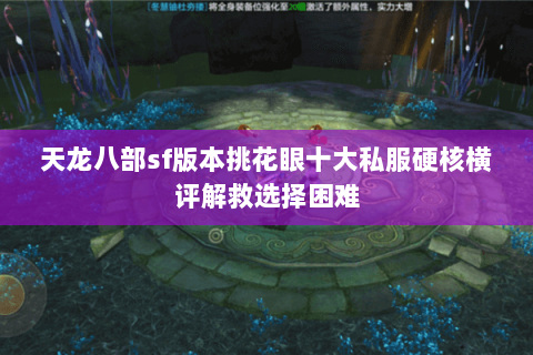 天龙八部sf版本挑花眼十大私服硬核横评解救选择困难 天龙八部sf版本挑花眼十大私服硬核横评解救选择困难