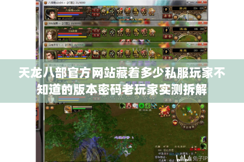 天龙八部官方网站藏着多少私服玩家不知道的版本密码老玩家实测拆解 天龙八部官方网站藏着多少私服玩家不知道的版本密码老玩家实测拆解