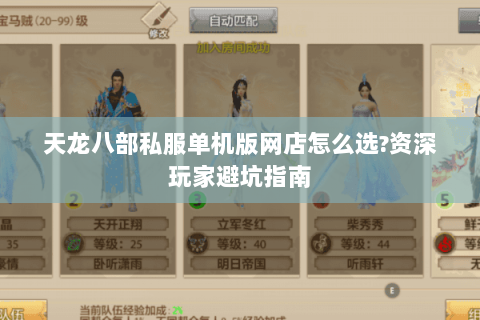 天龙八部私服单机版网店怎么选?资深玩家避坑指南 天龙八部私服单机版网店怎么选?资深玩家避坑指南