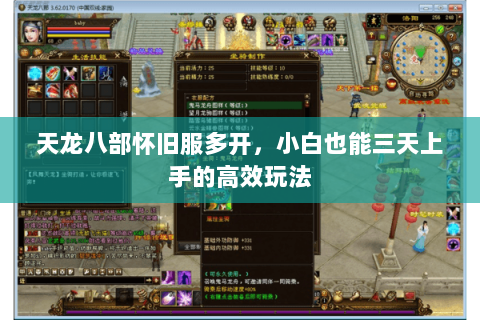 天龙八部怀旧服多开,小白也能三天上手的高效玩法 天龙八部怀旧服多开,小白也能三天上手的高效玩法