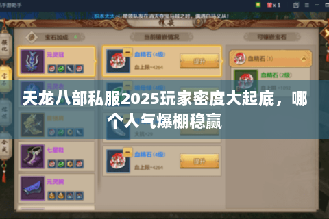 天龙八部私服2025玩家密度大起底,哪个人气爆棚稳赢 天龙八部私服2025玩家密度大起底,哪个人气爆棚稳赢