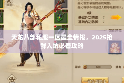 天龙八部私服一区最全情报,2025抢鲜入坑必看攻略 天龙八部私服一区最全情报,2025抢鲜入坑必看攻略