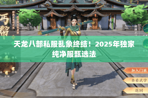 天龙八部私服乱象终结!2025年独家纯净服甄选法 天龙八部私服乱象终结!2025年独家纯净服甄选法