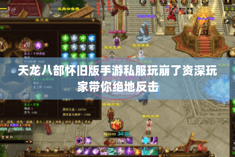 天龙八部怀旧版手游私服玩崩了资深玩家带你绝地反击 天龙八部怀旧版手游私服玩崩了资深玩家带你绝地反击