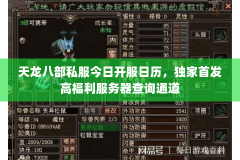 天龙八部私服今日开服日历,独家首发高福利服务器查询通道 天龙八部私服今日开服日历,独家首发高福利服务器查询通道