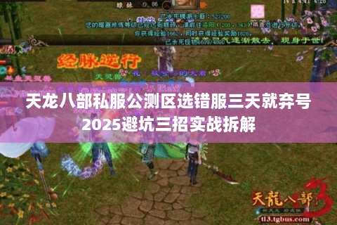 天龙八部私服公测区选错服三天就弃号2025避坑三招实战拆解 天龙八部私服公测区选错服三天就弃号2025避坑三招实战拆解
