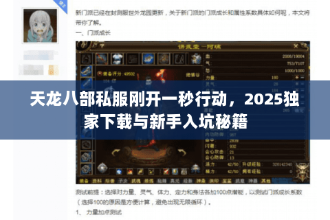 天龙八部私服刚开一秒行动,2025独家下载与新手入坑秘籍 天龙八部私服刚开一秒行动,2025独家下载与新手入坑秘籍