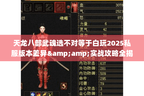 天龙八部武魂选不对等于白玩2025私服版本差异&实战攻略全揭秘 天龙八部武魂选不对等于白玩2025私服版本差异&实战攻略全揭秘