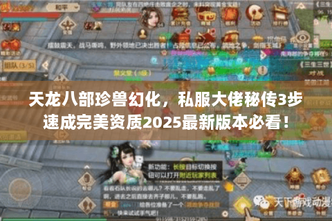 天龙八部珍兽幻化,私服大佬秘传3步速成完美资质2025最新版本必看! 天龙八部珍兽幻化,私服大佬秘传3步速成完美资质2025最新版本必看!