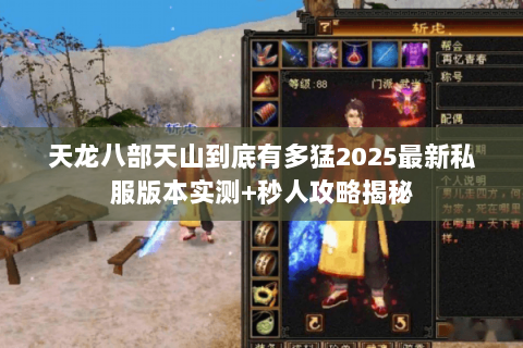 天龙八部天山到底有多猛2025最新私服版本实测+秒人攻略揭秘 天龙八部天山到底有多猛2025最新私服版本实测+秒人攻略揭秘