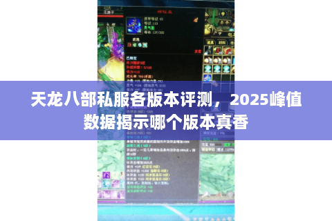 天龙八部私服各版本评测,2025峰值数据揭示哪个版本真香 天龙八部私服各版本评测,2025峰值数据揭示哪个版本真香