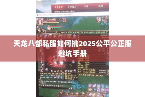 天龙八部私服如何挑2025公平公正服避坑手册 天龙八部私服如何挑2025公平公正服避坑手册