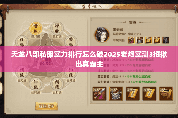天龙八部私服实力排行怎么破2025老炮实测3招揪出真霸主 天龙八部私服实力排行怎么破2025老炮实测3招揪出真霸主