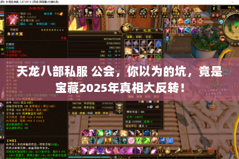 天龙八部私服 公会,你以为的坑,竟是宝藏2025年真相大反转! 天龙八部私服 公会,你以为的坑,竟是宝藏2025年真相大反转!