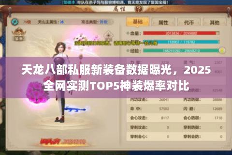 天龙八部私服新装备数据曝光,2025全网实测TOP5神装爆率对比 天龙八部私服新装备数据曝光,2025全网实测TOP5神装爆率对比