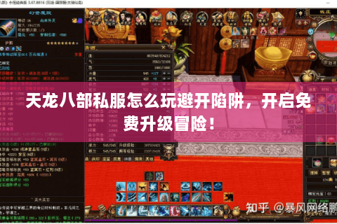 天龙八部私服怎么玩避开陷阱,开启免费升级冒险! 天龙八部私服怎么玩避开陷阱,开启免费升级冒险!
