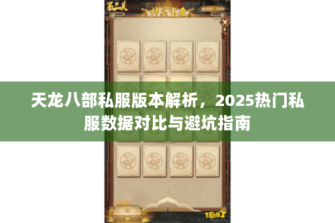 天龙八部私服版本解析,2025热门私服数据对比与避坑指南 天龙八部私服版本解析,2025热门私服数据对比与避坑指南